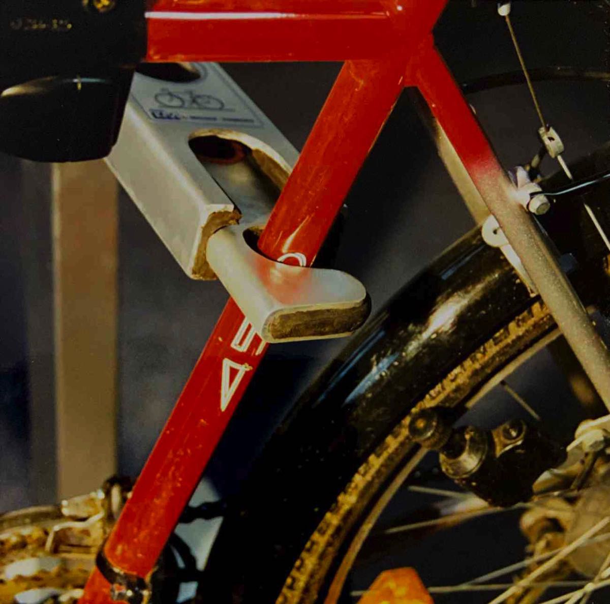 Fahrradhalterung, Detail